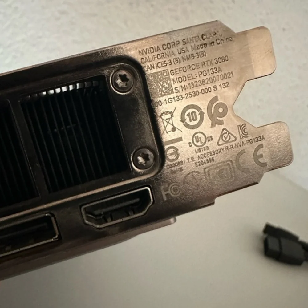 NVIDIA GeForce RTX 3080‎ Founders Edition 10GB Graphics Card+AGS850 Power Supply